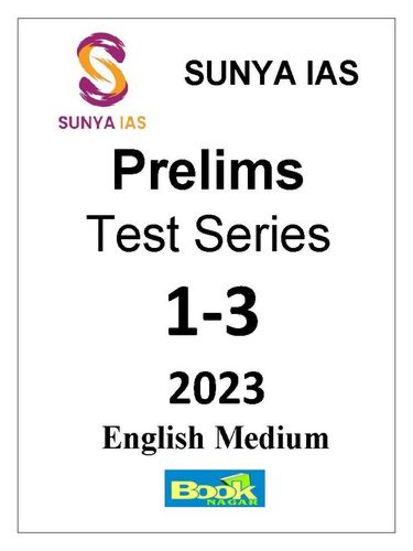 Sunya IAS Prelims Test Series 2023 Test 1-3 (English)