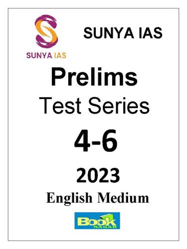 Sunya IAS Prelims Test Series 2023 Test 4-6 (English)