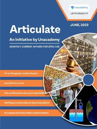Articulate Monthly Current Affairs by Unacademy June 2023 (BW Print)