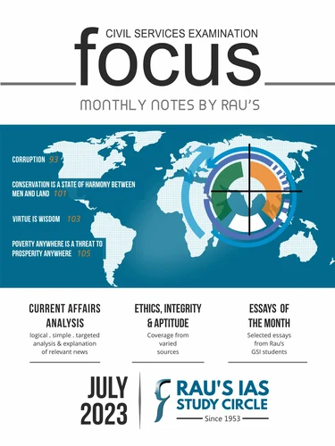 Focus Monthly Magazine July 2023 By Rau’s IAS (BW Print)