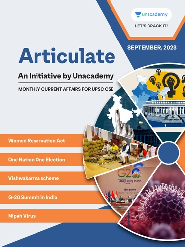Articulate Monthly Current Affairs by Unacademy September 2023 (BW Print)