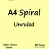 Spiral UnRuled NoteBook 200 Pages
