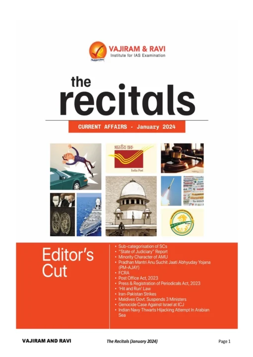 The Recitals January 2024 by Vajiram and Ravi (BW Print)