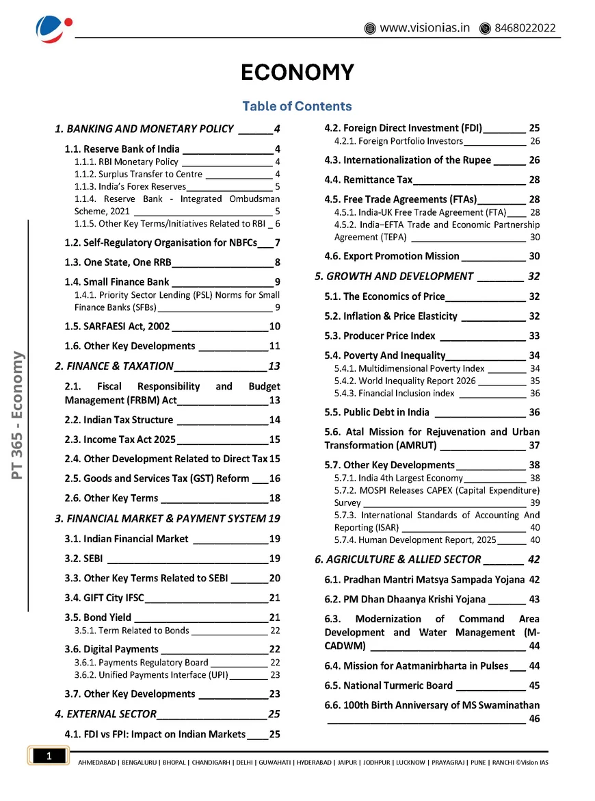 PT 365 Economy for UPSC Prelims 2026 | Vision IAS - Image 2