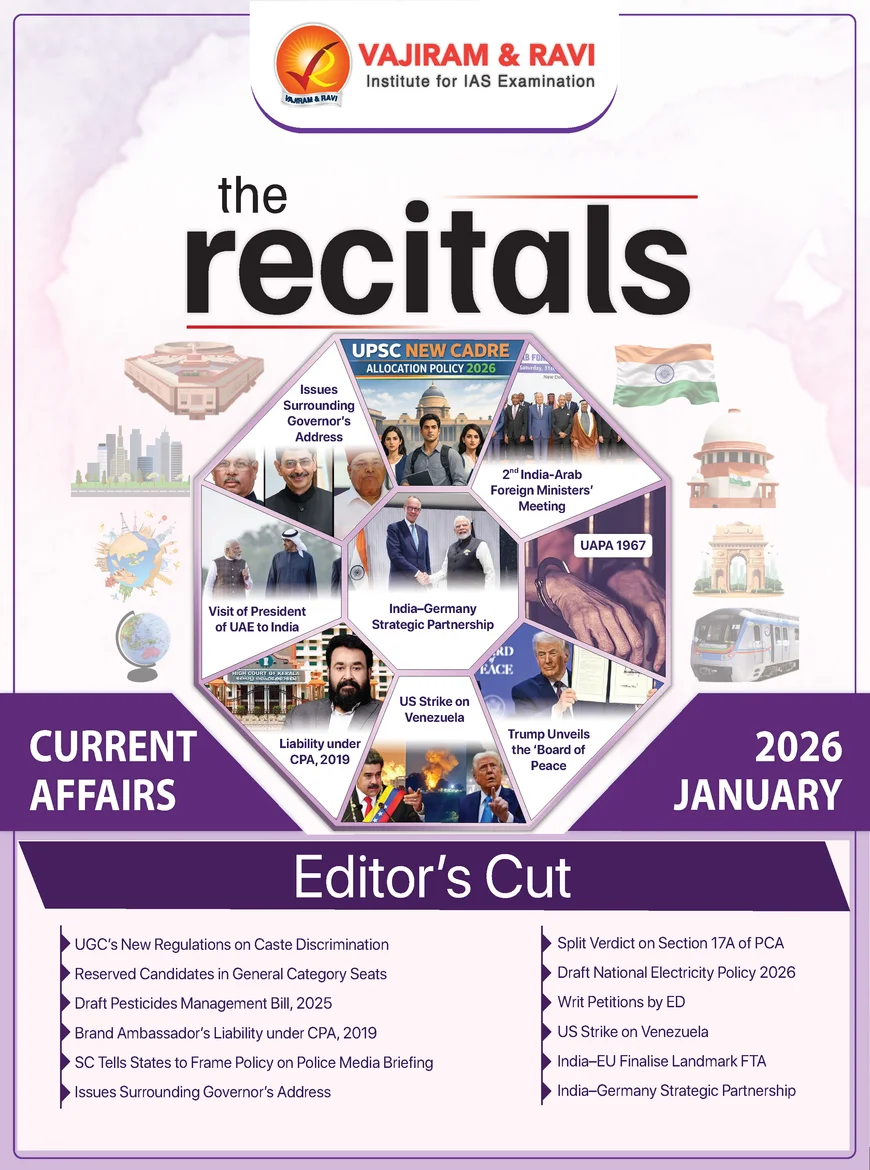 The Recitals Current Affairs January 2026 for UPSC & State PCS Vajiram & Ravi