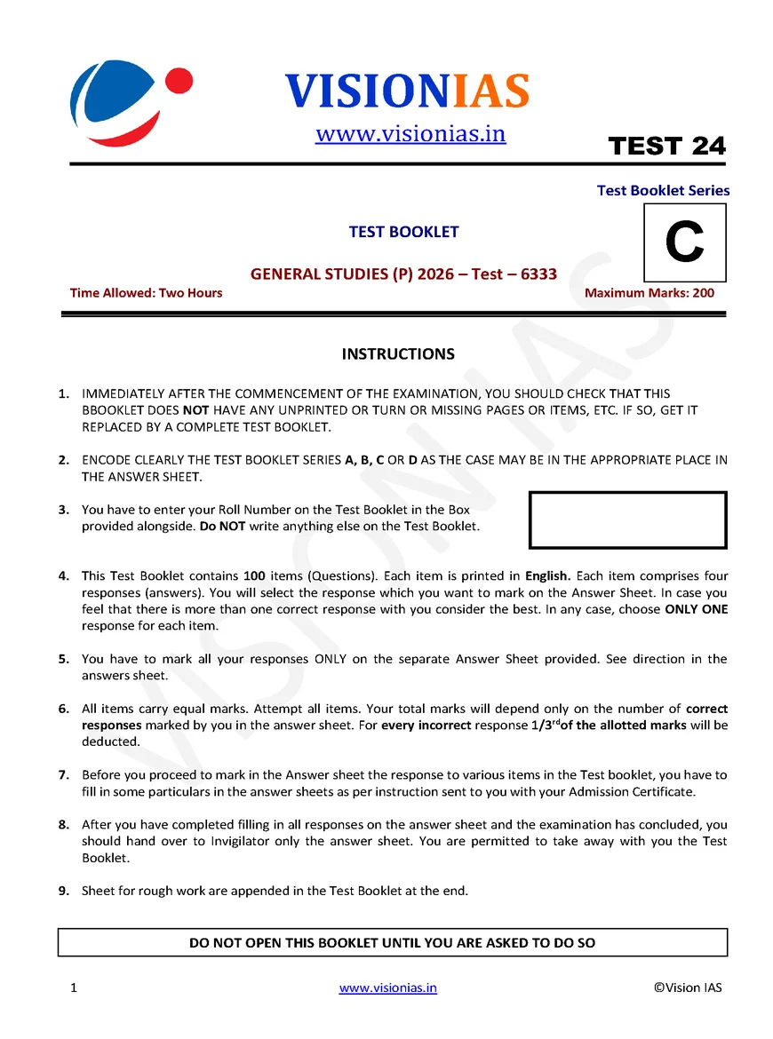 Vision IAS UPSC Prelims Test Series 2026 (Full Length Tests 26–30) | Set of 5 Tests | English Medium | Printed PDF - Image 2