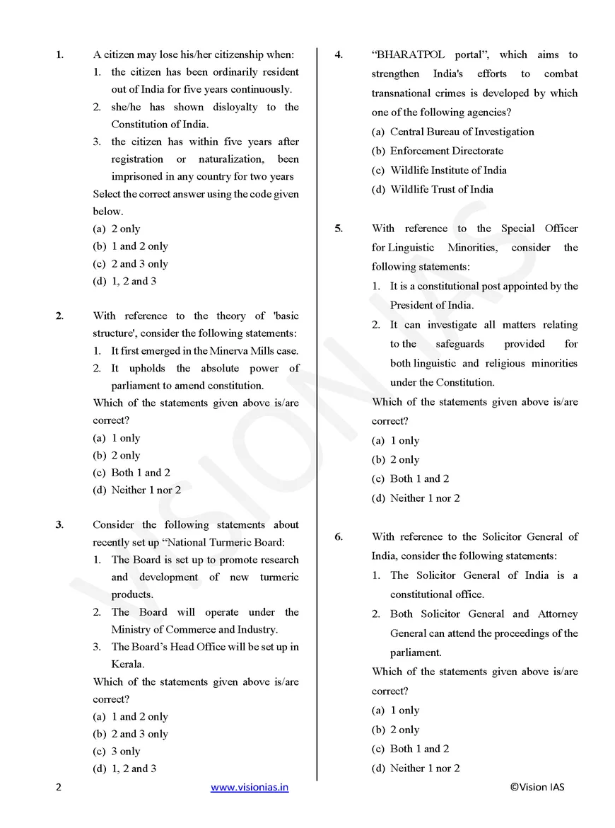 Vision IAS UPSC Prelims Test Series 2026 (Set of 3 Tests 21–23) | English Medium | Printed PDF - Image 3