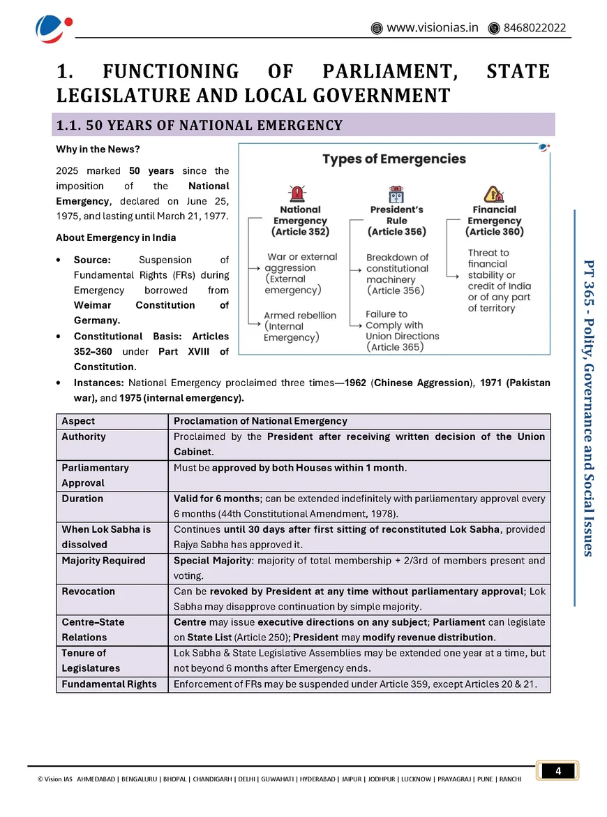 Polity Governance Social Issues Vision IAS PT 365 - Image 4