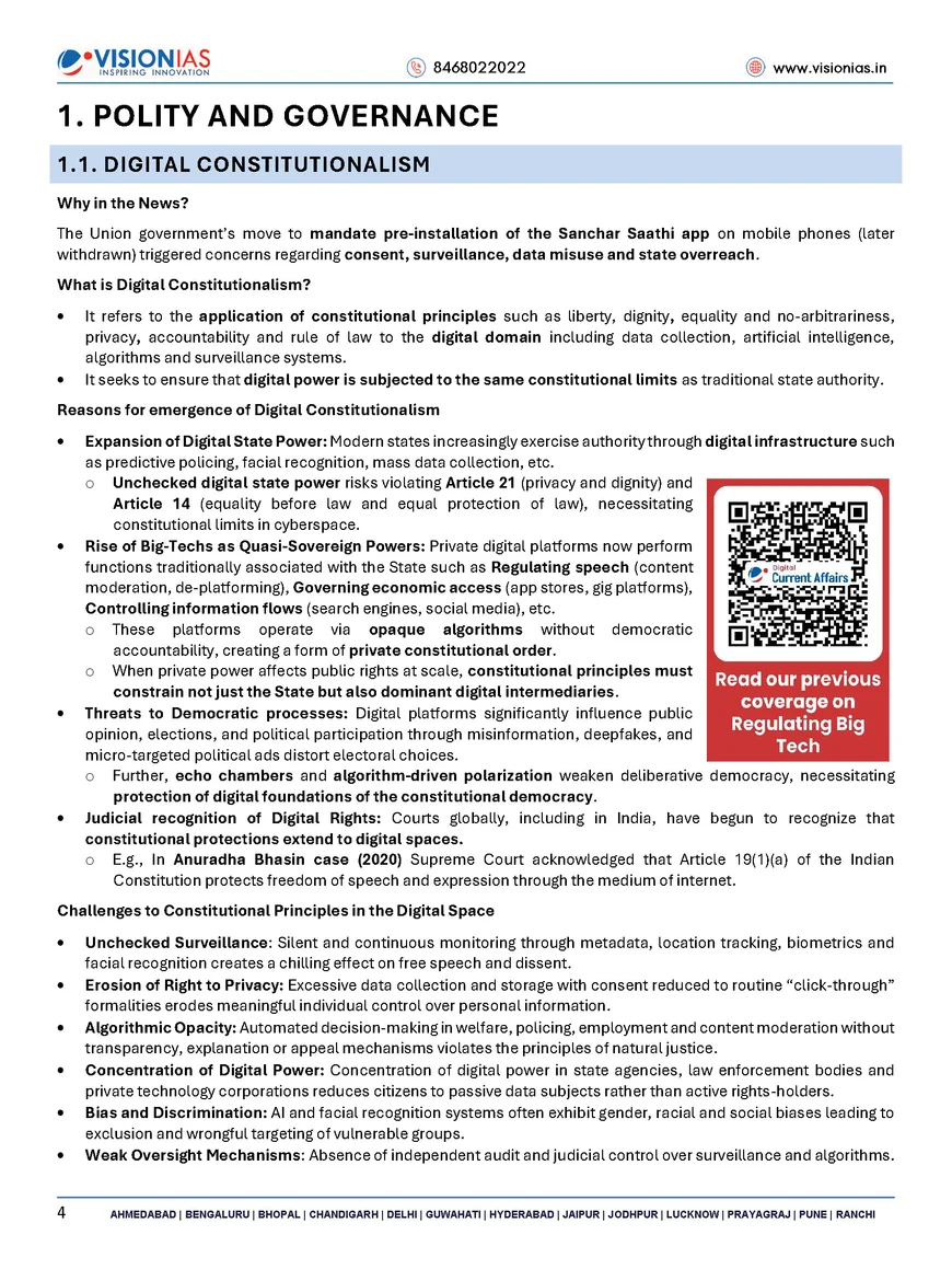 Vision IAS Monthly Current Affairs December 2025 | UPSC Prelims & Mains | English Medium | Printed PDF - Image 4