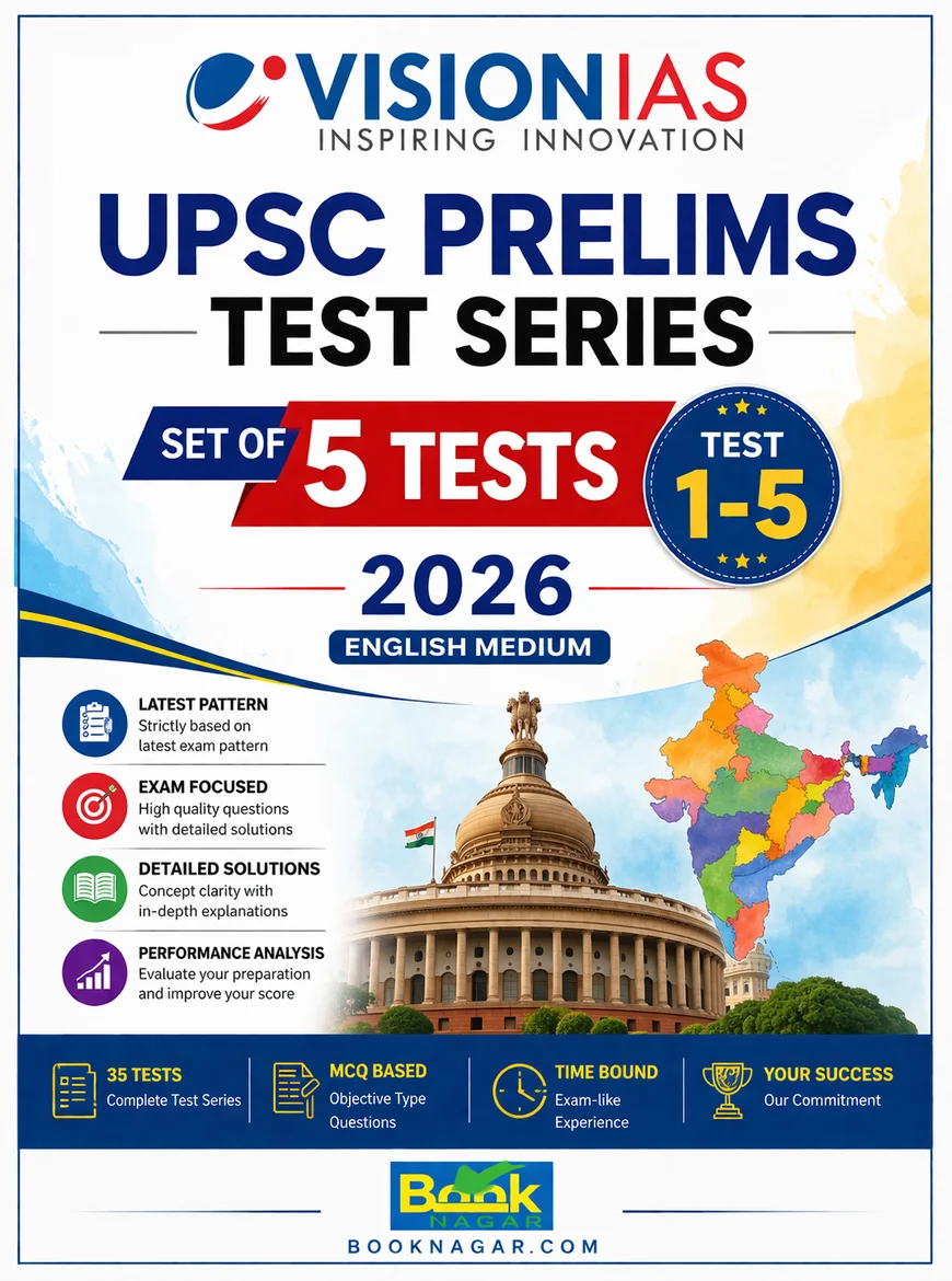 Vision IAS UPSC Prelims Test Series 2026 (Set of 5 Tests 1–5) English Medium Printed PDF