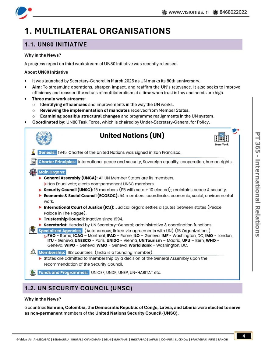 International Relations Vision IAS PT 365 Latest UPSC Classroom Notes for Prelims - Image 4
