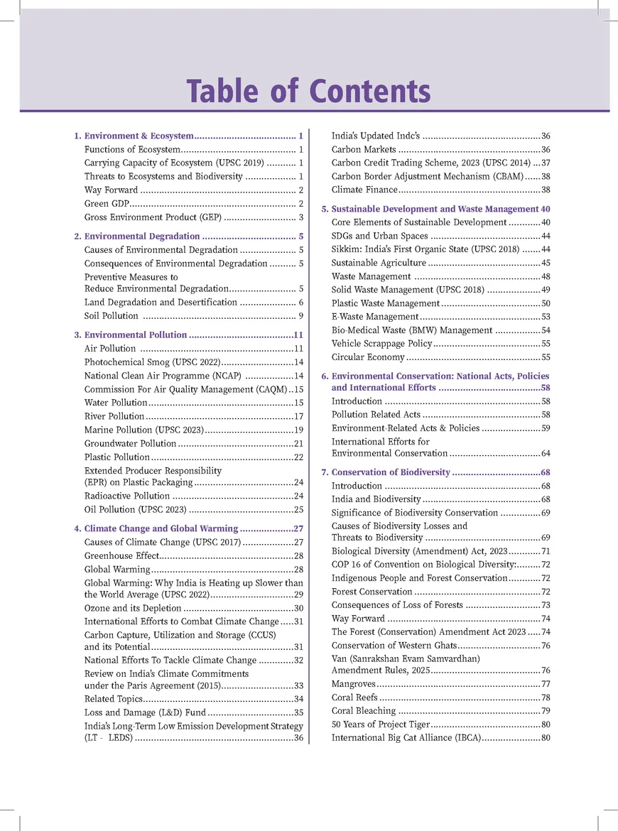 PW Only IAS Prahaar Environment & Ecology 2026 – Complete UPSC Mains GS3 Notes - Image 2