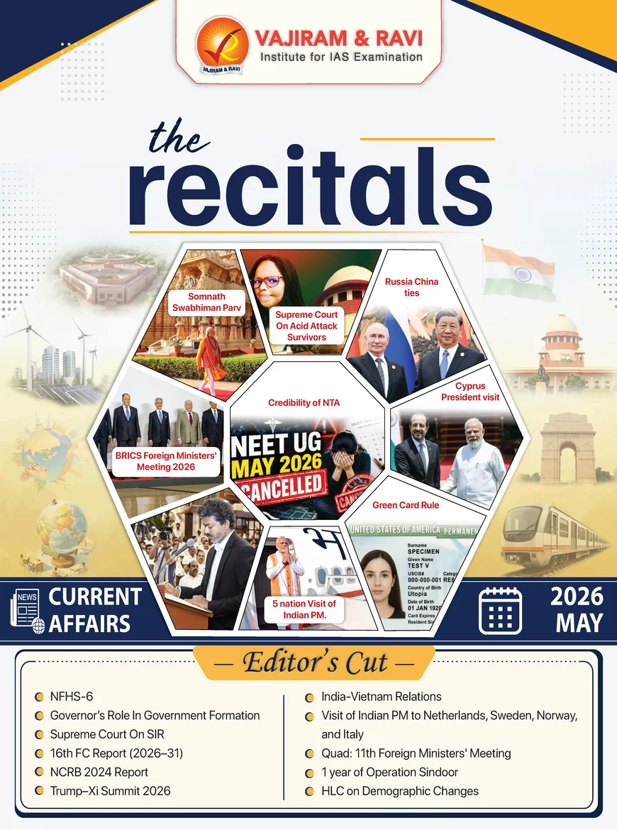 The Recitals Current Affairs May 2026 Vajiram Ravi