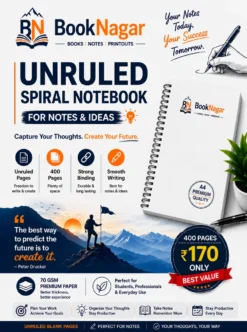 Unruled Spiral Notebook A4 400 Pages Premium Spiral Bound Notebook for Notes & Ideas