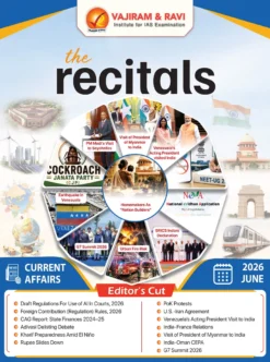 Vajiram & Ravi The Recitals Current Affairs June 2026 Latest Printed UPSC Monthly Current Affairs Magazine