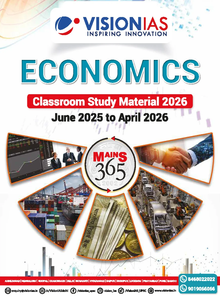 Vision IAS Mains 365 Economy 2026 Latest Complete Current Affairs Material for UPSC Mains