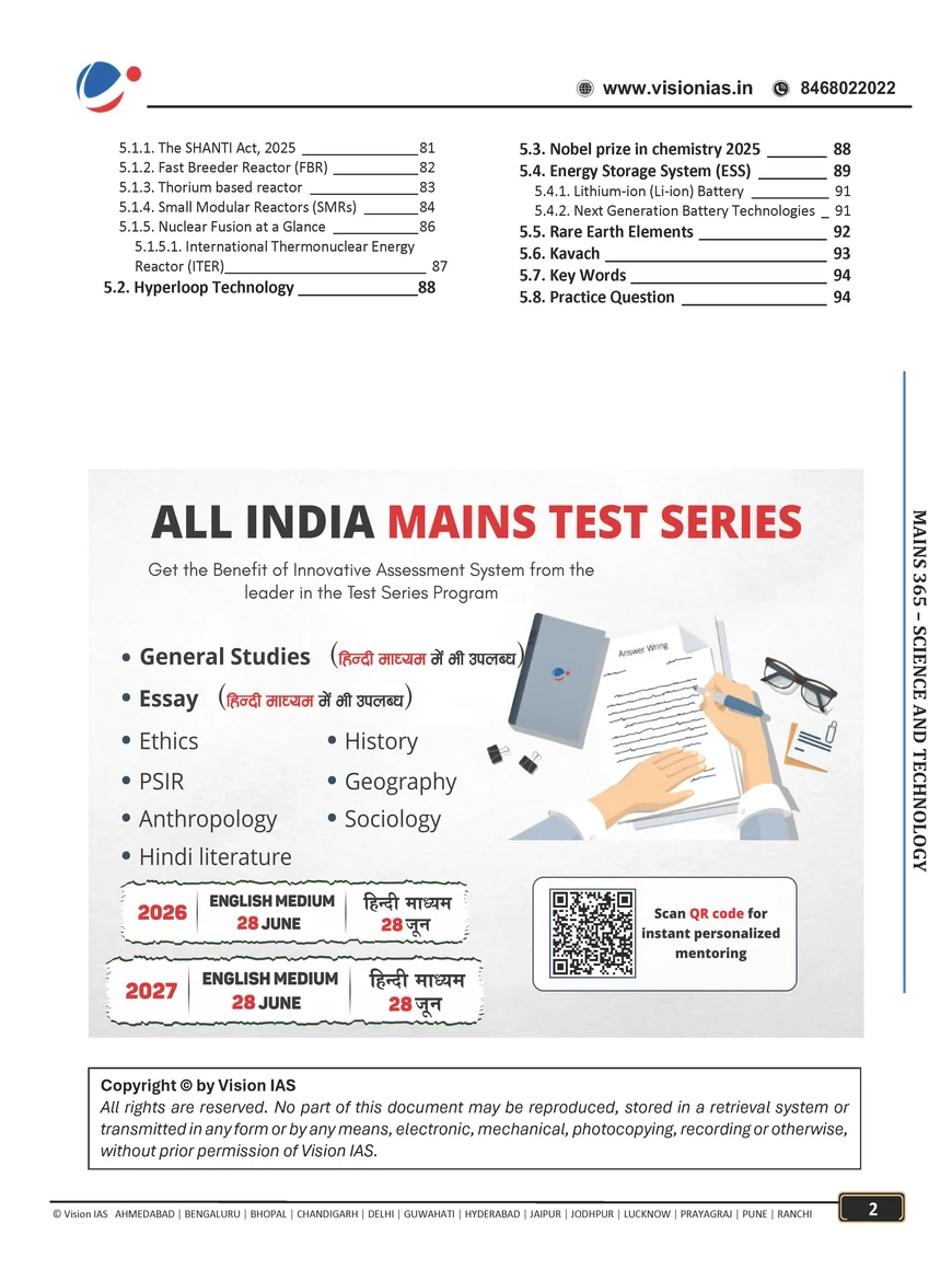 Vision IAS Mains 365 Science and Technology 2026 | Latest Complete UPSC Current Affairs Notes - Image 3